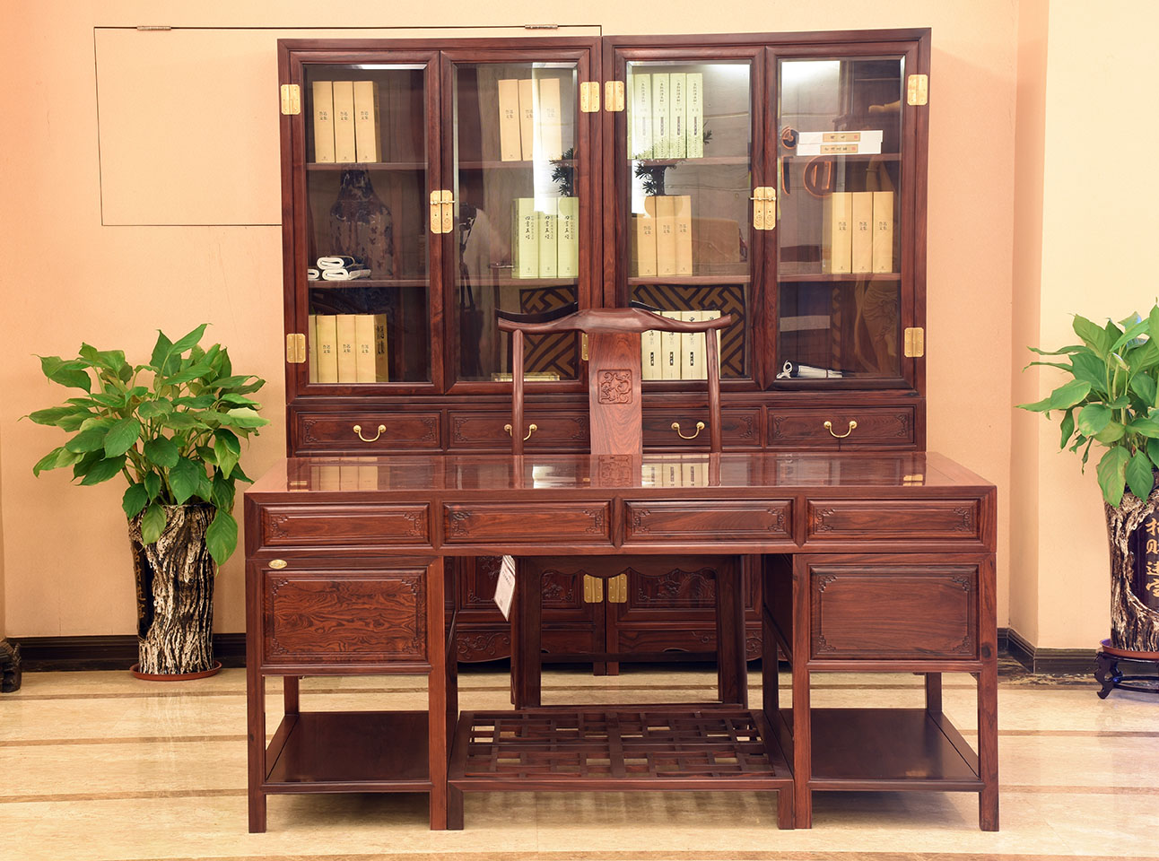 明式系列-明式书房（红酸枝）