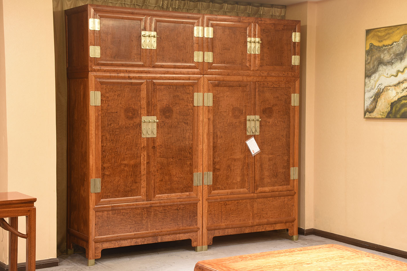 精品系列-缅甸花梨精品·顶箱柜