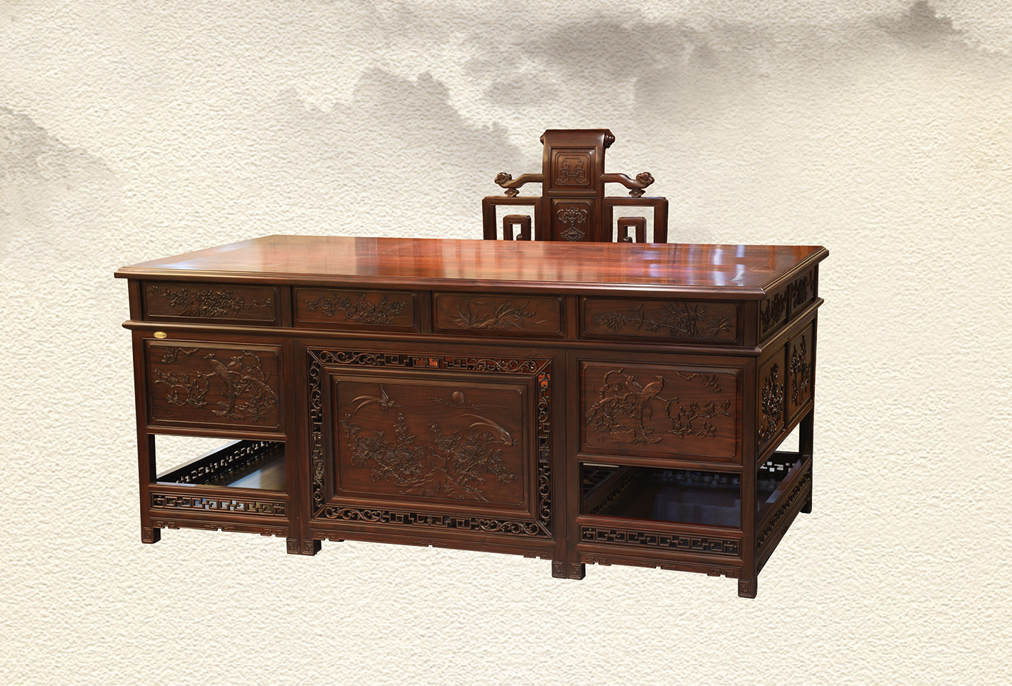 福禄寿系列-福禄寿办公台（黑酸枝）