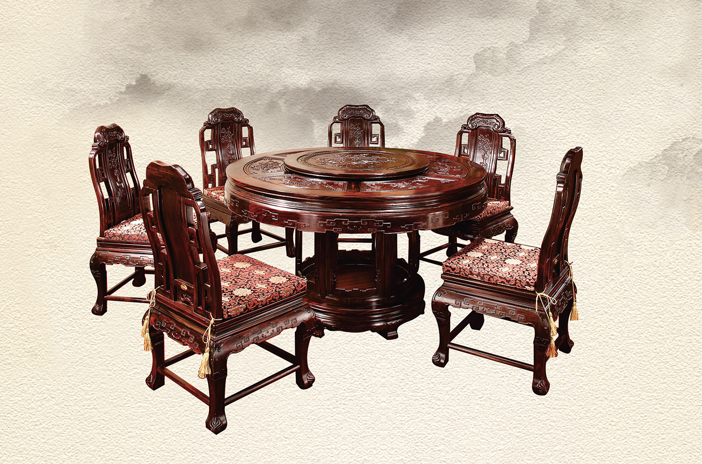 鸿运系列-鸿运圆台( 黑酸枝)