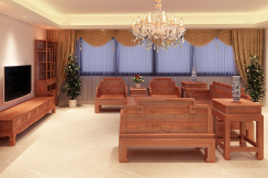 珠海旭日陶瓷订货地下一层檀雕沙发